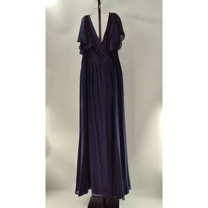 Lulu's Elegant Navy Blue Maxi Dress